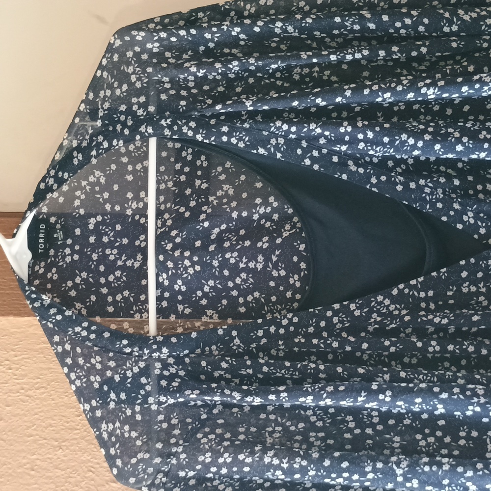 Torrid Navy Floral Cover-Up